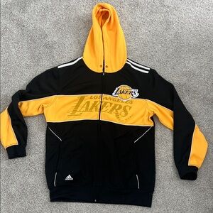 Los Angeles Lakers Adidas Yellow and Black Fleece Jacket